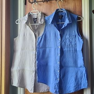 Summer clearance...Bundle 3+ items & Save....Jones linen blouses (2).